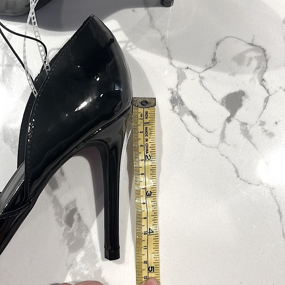 Marc Fisher Chrysta Black Patent Leather Pointy Toe Pumps, Women’s Size 6. - Picture 10 of 10
